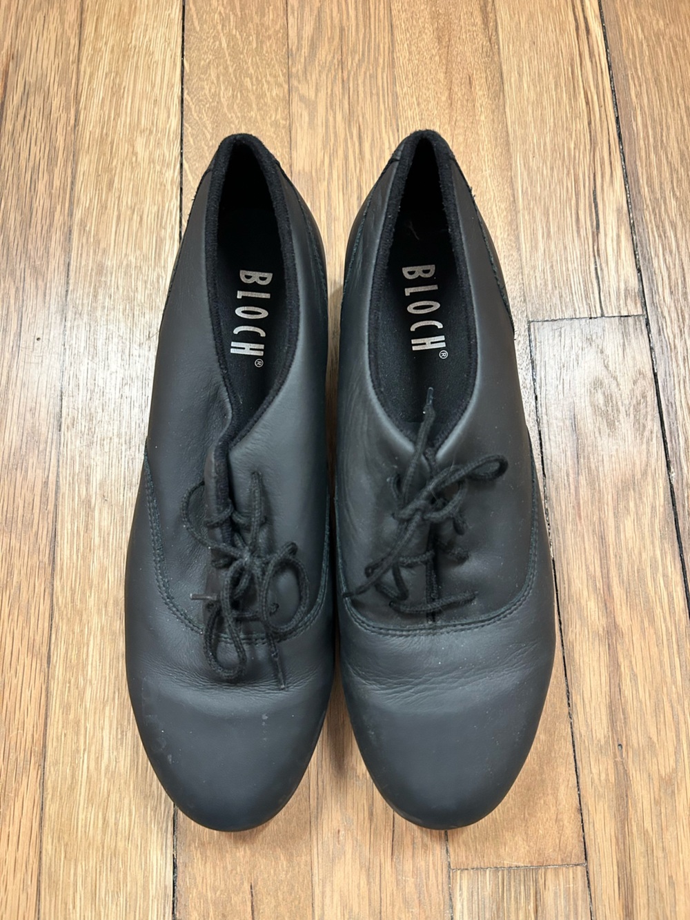 BIOCH Men’s Black Leather Lace-Up Tap shoes.  size 9.5.